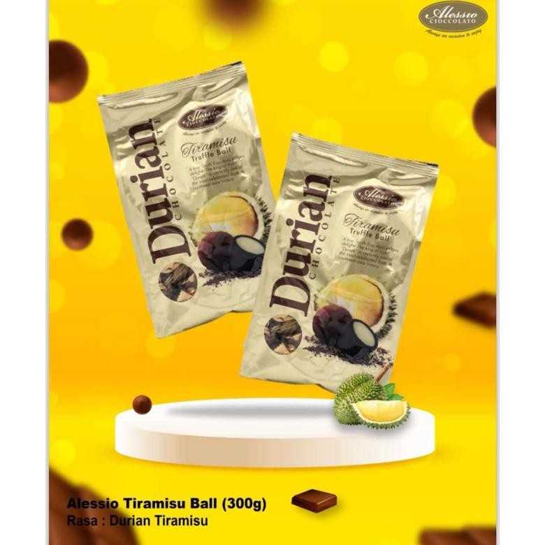 

Alessio Cioccolato Durian Chocolate Tiramisu Truffle Ball 300g Durian Tiramisu Coklat Malaysia