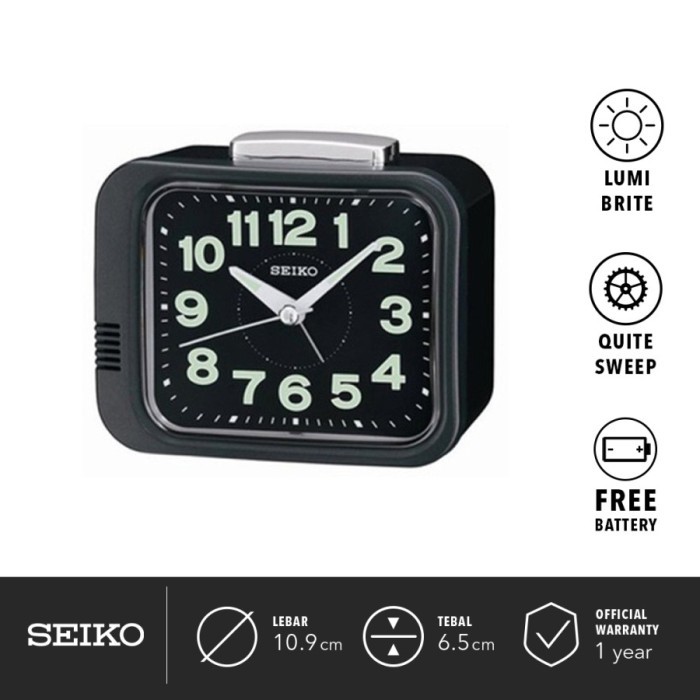 Jam Meja Seiko Original Ori Weker QHK028J QHK 028J QHK028 J 028
