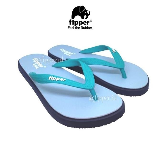 [FIPPER WIDE] - Blue Echo/Navy/Turquoise - Sandal Jepit Pria & Wanita Original terlaris