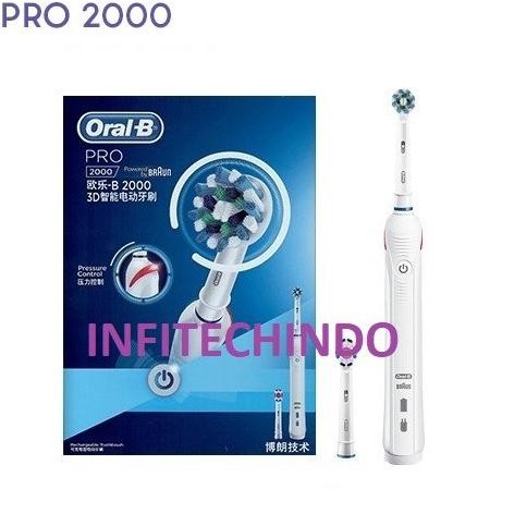 ORAL B PRO 2 / 2000 Electric Toothbrush 3D Oral-B Sikat Gigi Elektrik
