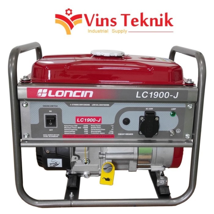 Mesin Genset Bensin Lc 1900-J Loncin Generator Lc1900-J 850 Watt