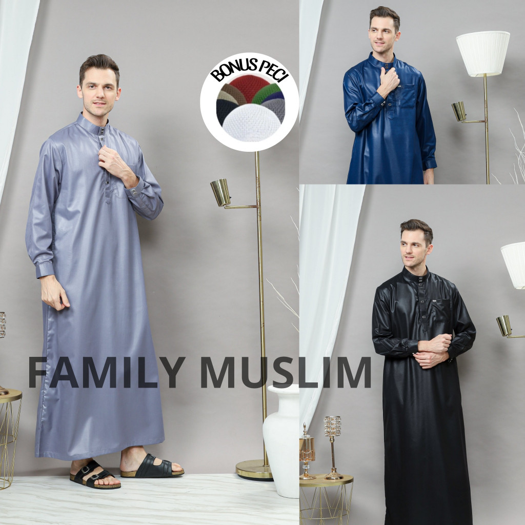 Bju Gamis Jubah Mewah Pria Dewasa Jubah Arab Gamis Pria Jubah Pria Jubaj Lebaran Dewasa Premium Gami