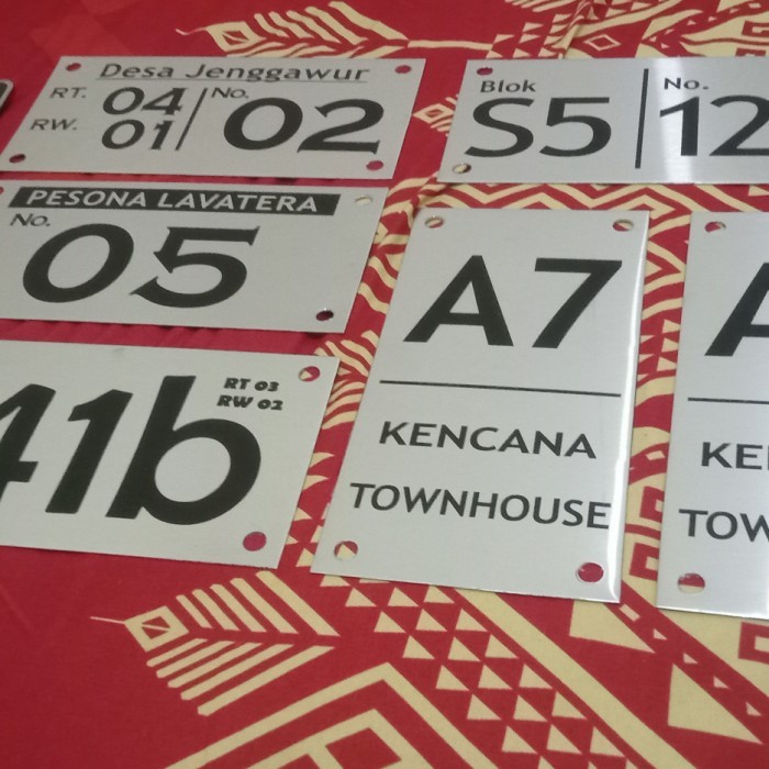 Nomor Rumah Stainless Steel / Stainless / Papan Nomor Rumah Stainless Ready