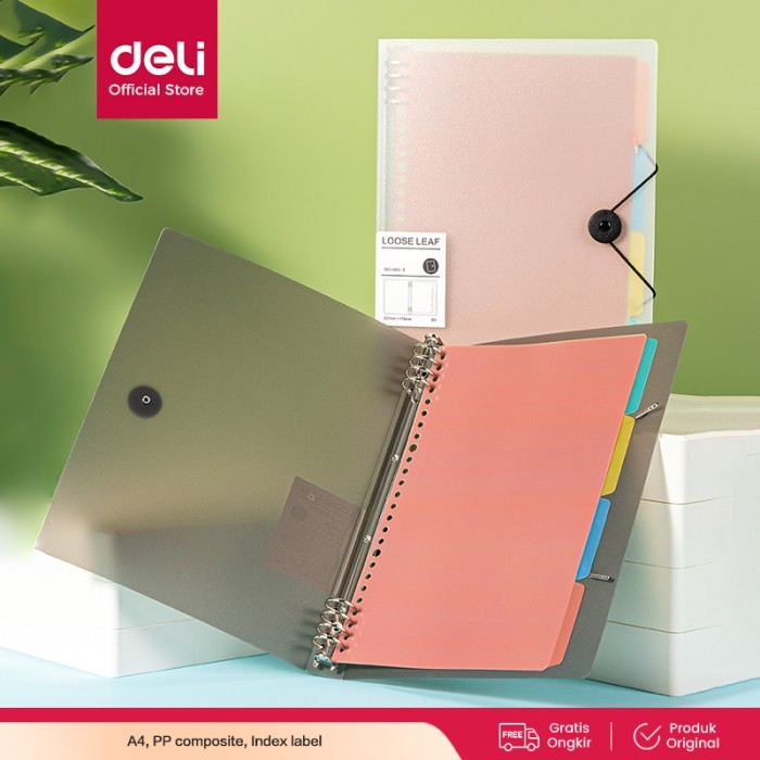 

Deli Binder / Loose-Leaf Notebook A4 A5 B5 Strap Kunci HXX-3
