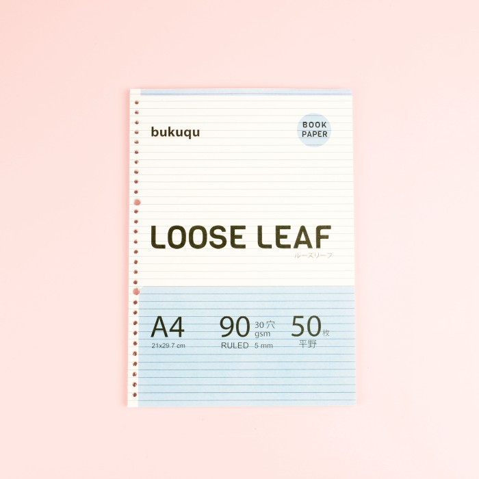 

A4 Bookpaper Loose Leaf - RULED by Bukuqu