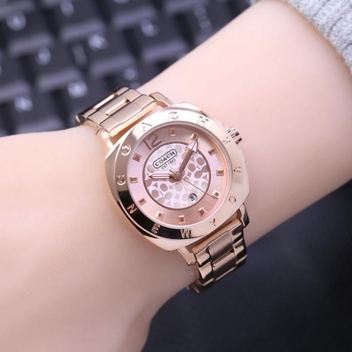 Jam tangan wanita analog coach premium Terlaris