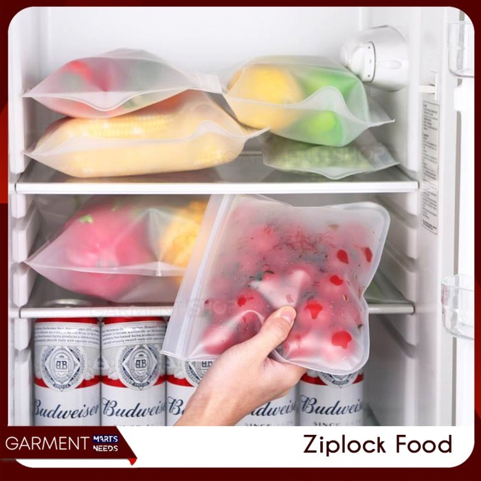 Plastik Kulkas Penyimpanan Ziplock Tempat Ikan Buah Sayur Kedap Udara Pouch Bag Makanan