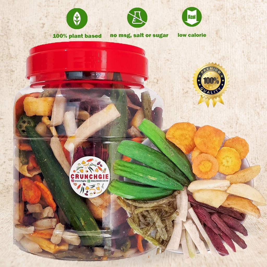 

3L Crunchgie Keripik Sayur Crispy Keripik Sayur Buah MIx Snack Sehat Diet