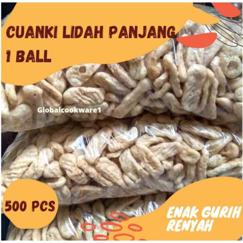 

CUANKI LIDAH PANJANG JUMBO 1 BALL ISI 500 PCS