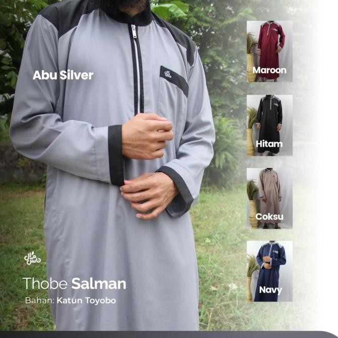 Jubah Pria Gamis Pria Baju Muslim Model Thobe Salman Original Terlaris