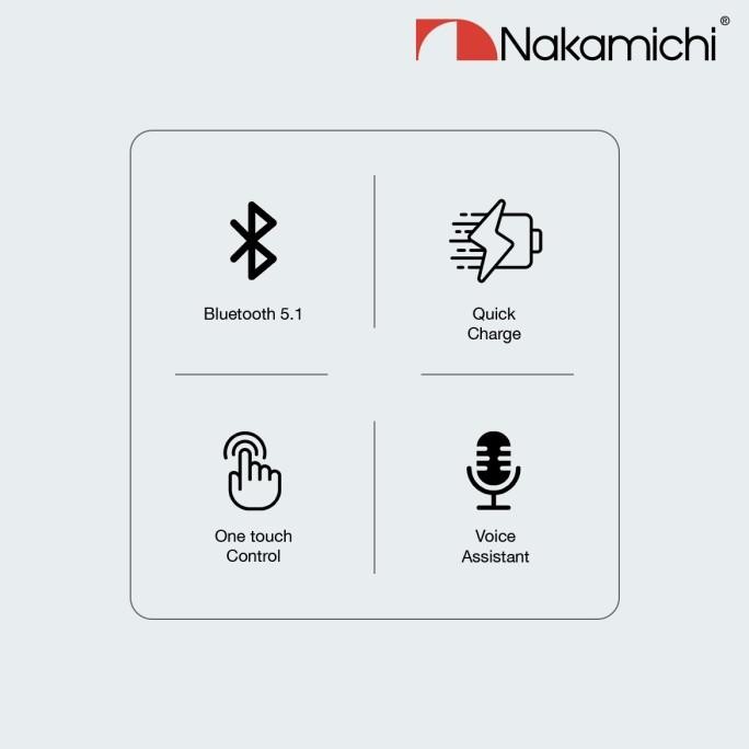 Nakamichi Tw2Xs True Wireless Earbuds Bluetooth Earphone Tws Gaming Hd