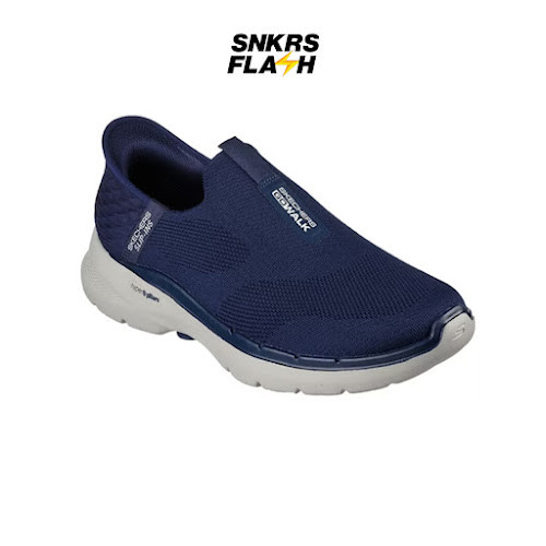 SKECHERS Go Walk 6 Easy On Navy Sepatu Casual Pria - 216278NVY - Size 45