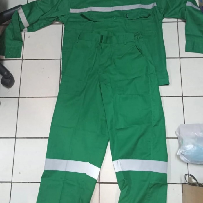 Baju Celana Kerja Safety/Wearpack Kerja Proyek Warna Hijau Murah