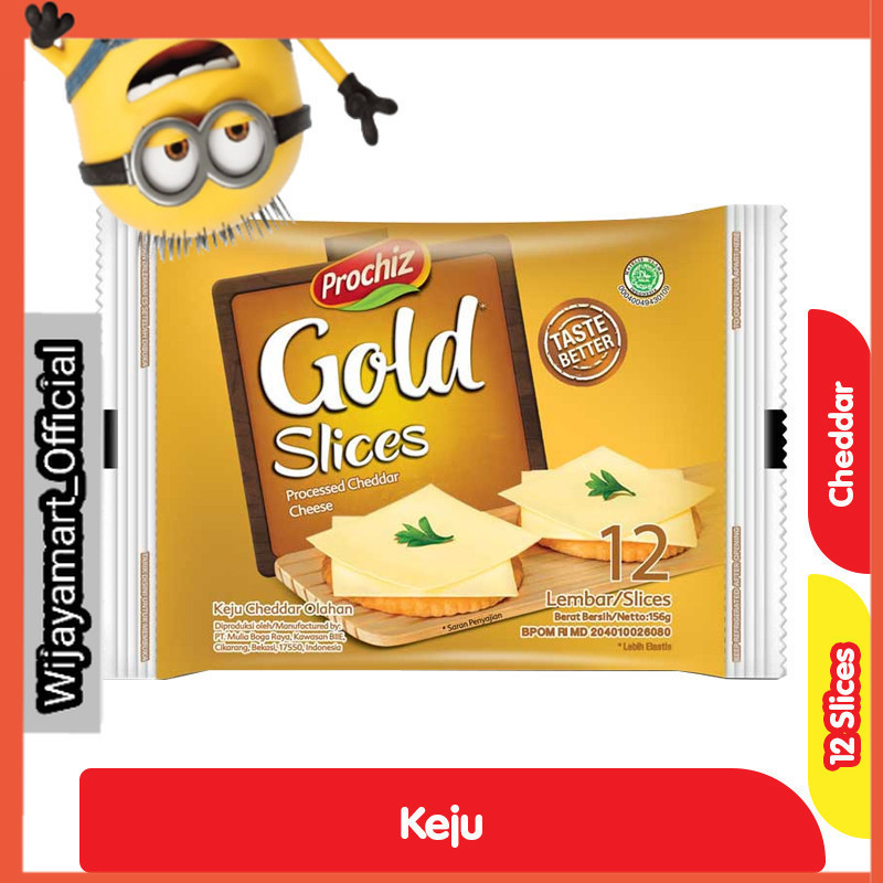 

Prochiz Gold Slices Keju Cheddar Lembaran 12 s