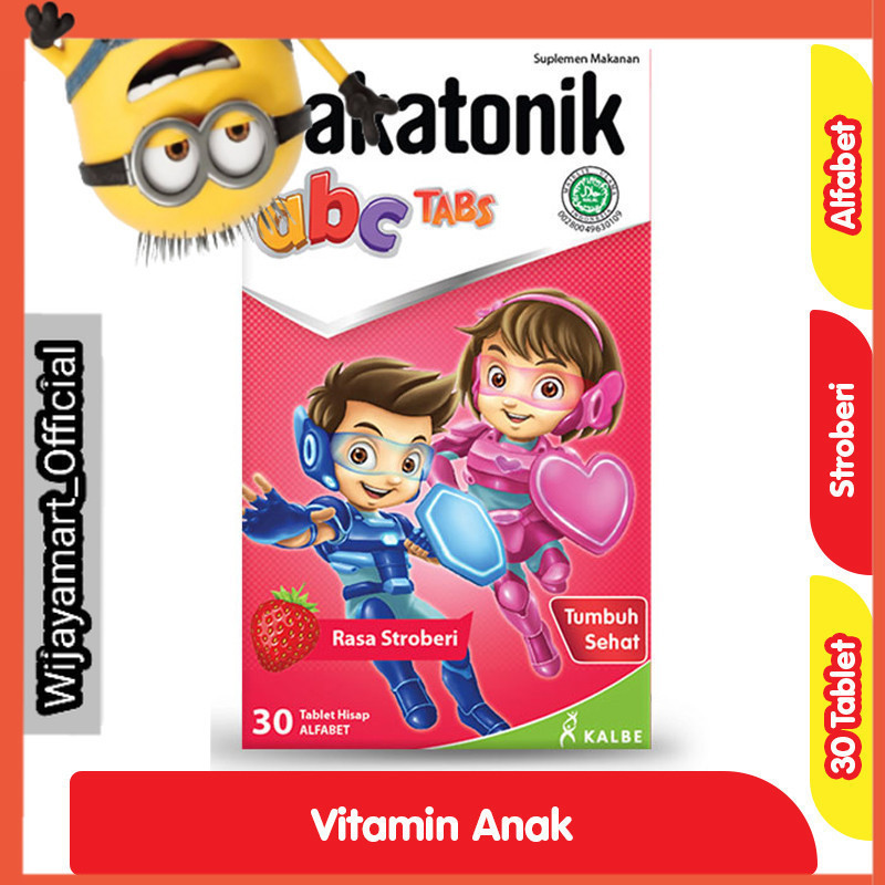 

Sakatonik ABC Vitamin Anak Alfabet Stroberi 30 Tablet