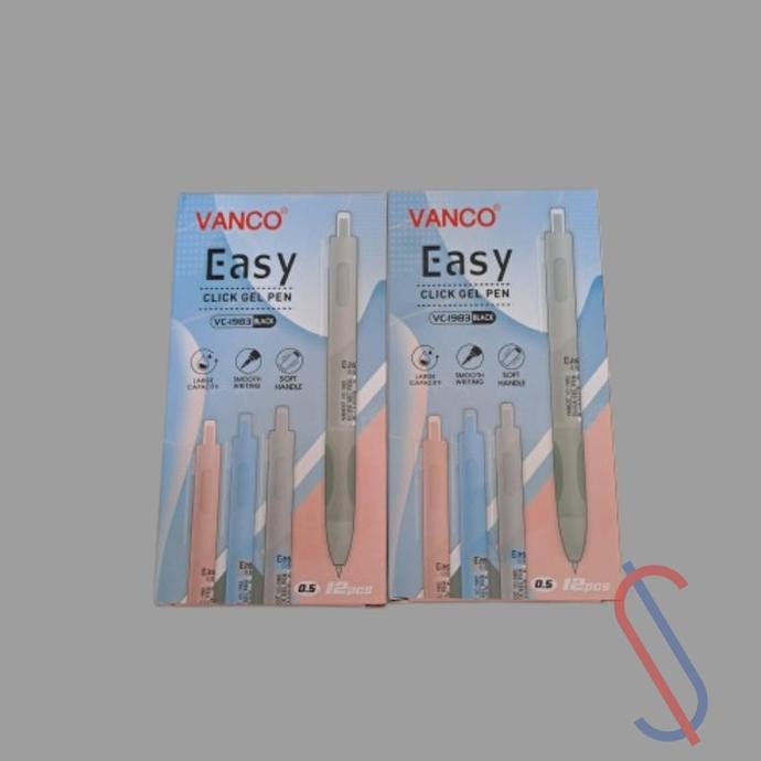 

best seller] Pulpen Vanco VC-1983 Easy Click Gel Pen 0,5mm