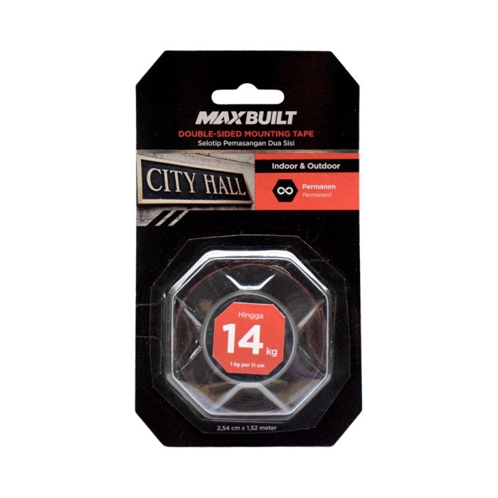 

AZKO Maxbuilt 2.5 cmx1.5 mtr Isolasi Mounting Tape Extreme Double Tape Perekat Isolasi Lakban
