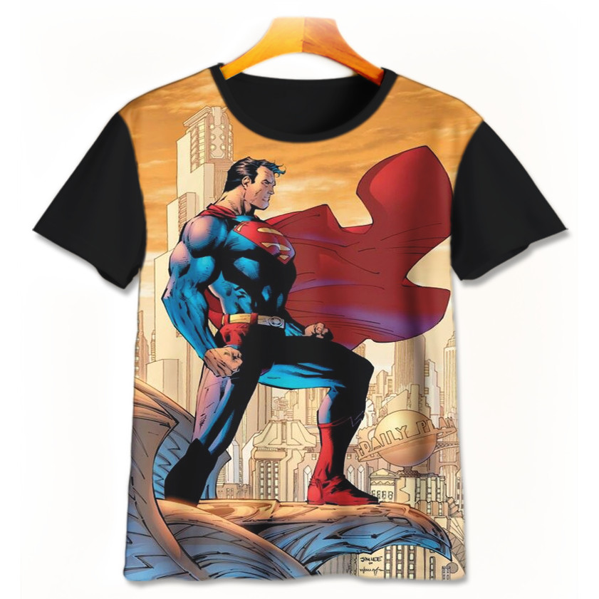 Kaos Anak Superman Baju Kartun Anime Baju 3D Superman-5-designWD Untuk Usia 1-12 Tahun Sugoi Store