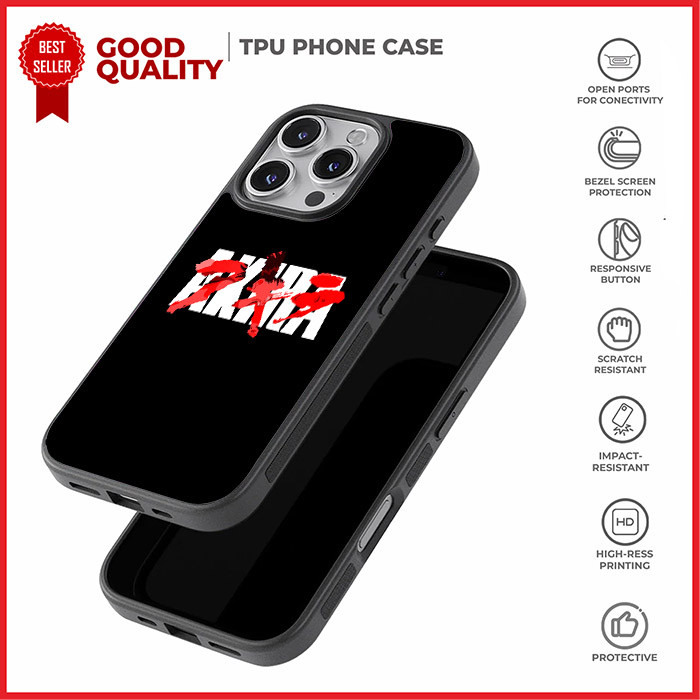 Case Casing iPhone 16 15 14 13 12 11 XR SE 4 Pro Max Mini Plus Anime Akira AE1688 Custom NS1