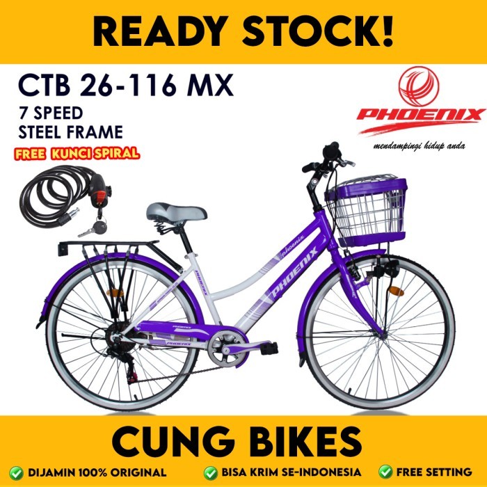 TERBARU SEPEDA MINI PHOENIX TYPE 116 UKURAN 26 UNTUK DEWASA