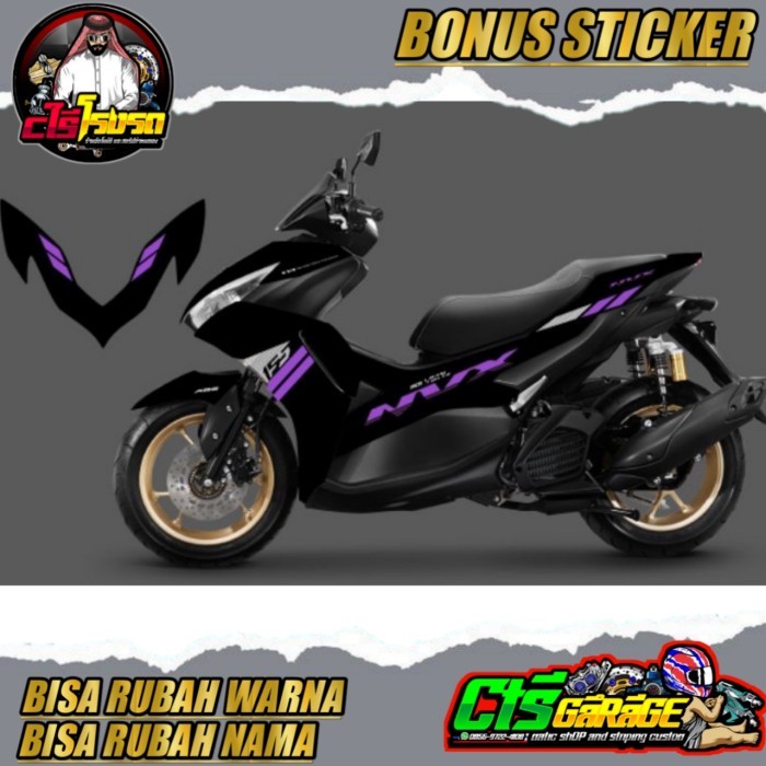 Promo Striping Sticker All New Aerox 155 Connected Nvx Transparan Ungu