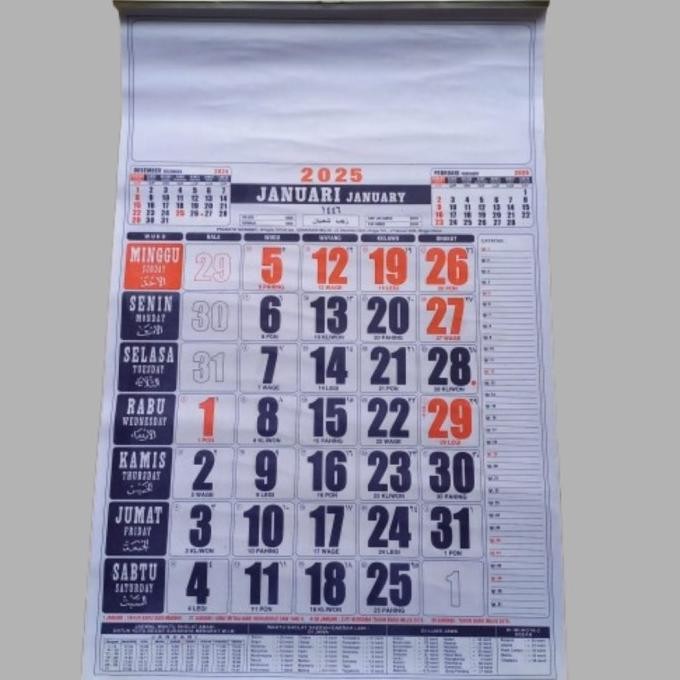 

><><><] Kalender Dinding Tahun 2025