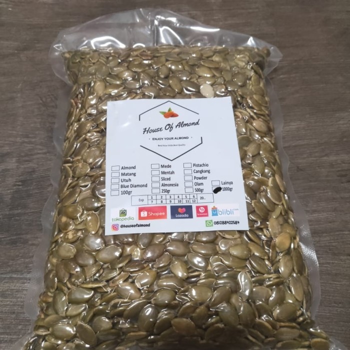 

PUMPKIN SEEDS 1KG (MENTAH) BIJI LABU