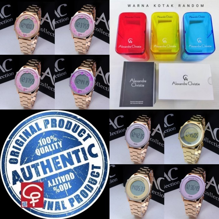 JAM TANGAN WANITA ALEXANDRE CHRISTIE AC9363 AC 9363 RUBBER BAND
