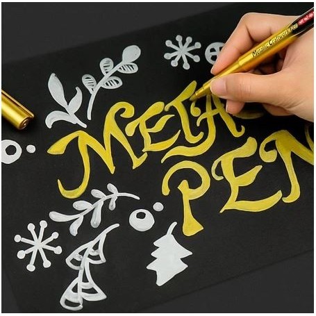 

Spidol Metallic Craftwork / Kaligrafi Tinta Emas Permanent (Gold) & Silver (Anti Air)