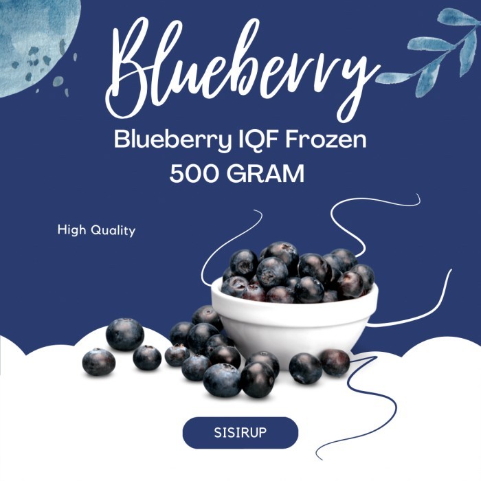

500 GR Blueberry IQF Frozen 500 GR / Blueberi Beku / Bluberi Frozen