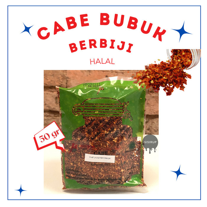 

Cabe Kering Bubuk Kasar / Chilli Flakes / Cabe Biji