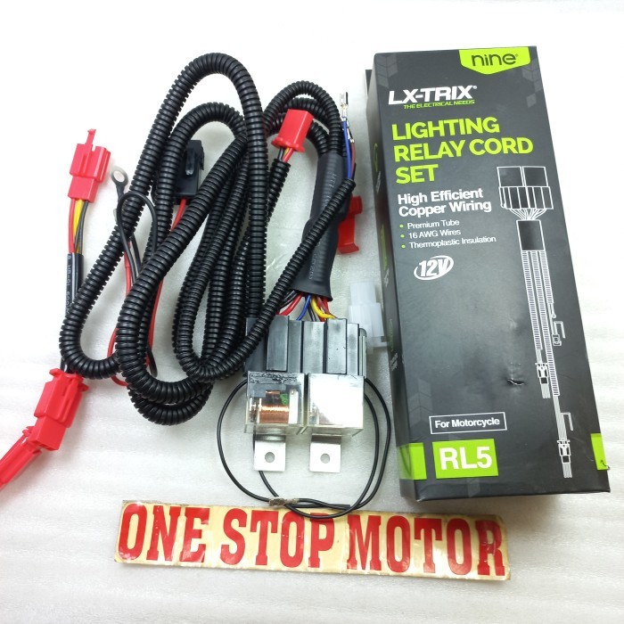 Relay Set Lampu Tembak Mobil Luminos Led Nine Kabel Set Lampu Tembak