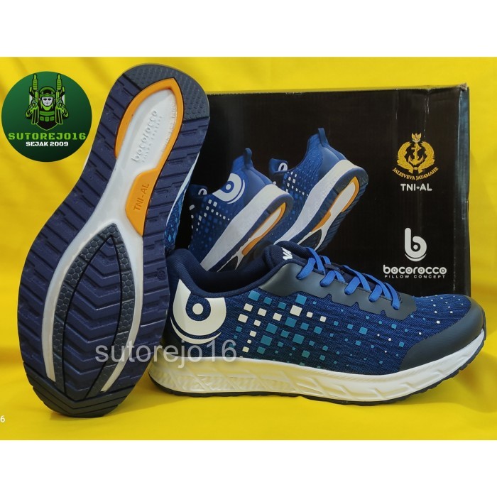 sepatu olahraga alri navy sport shoes merk bocorocco jatah terbaru