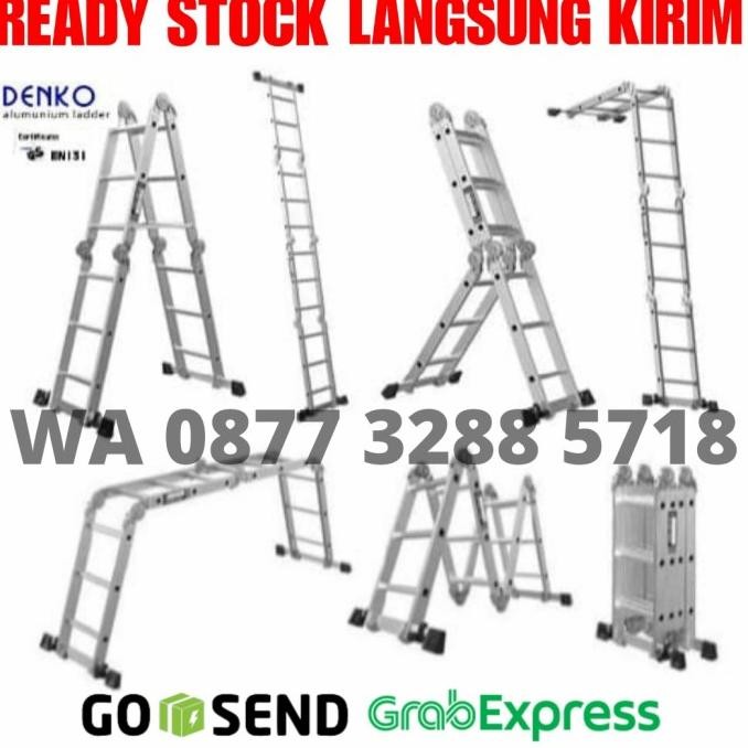 Terjangkau Promo Tangga Multipurpose Denko Mal 4X5 /Tangga Lipat Alumunium 5.7M