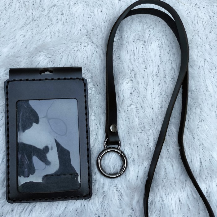 

name tage id card kulit model magnet full black