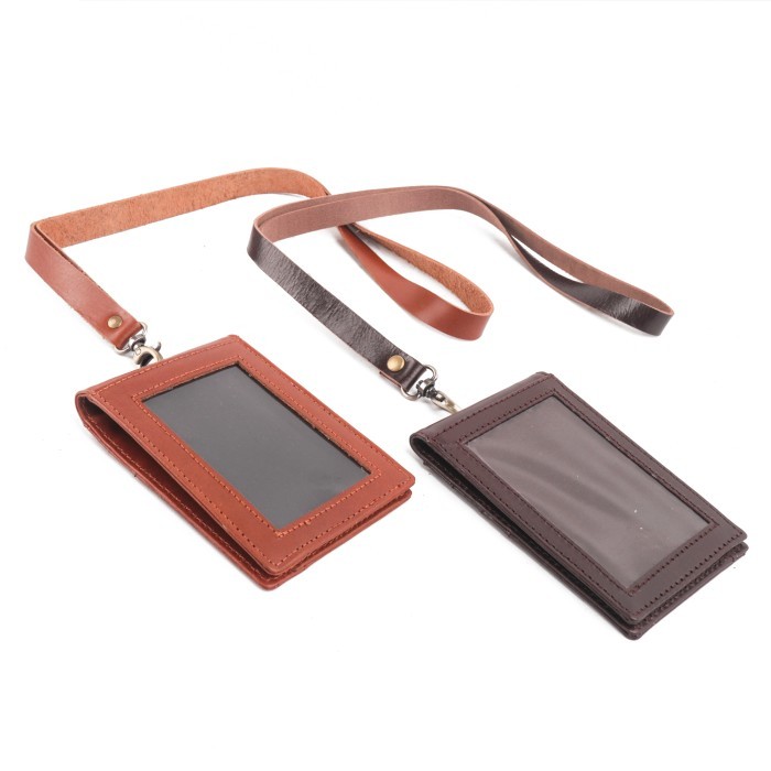 

GENESYS ID Card Holder Name Tag Dompet Magnet Kulit Asli