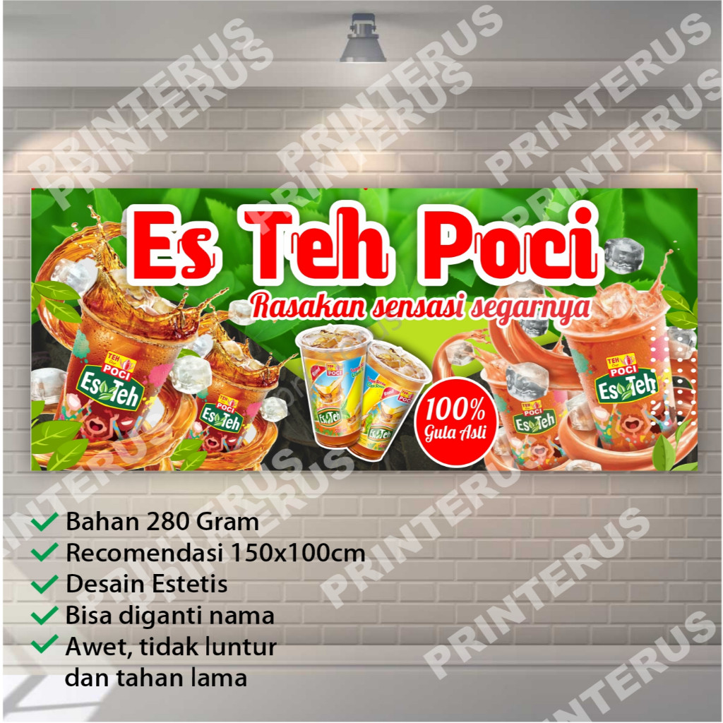 Ambil PROMO Sekarang Juga >>  Spanduk Banner Es Teh Poci terlaris