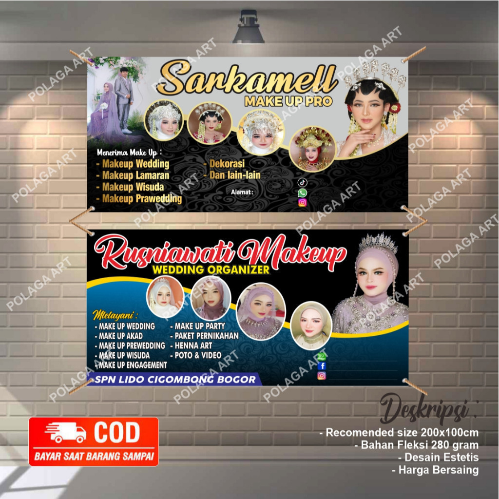 Spanduk Banner EO Wedding & Rias Pengantin – Terlaris, Free Desain, Bisa Bayar di Rumah & COD