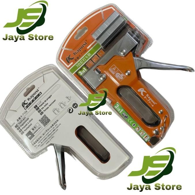 

Promo Staple Gun/ Staples Tembak 3 in 1 Bisa 3 Jenis Staples Kapusi K-7106 COD