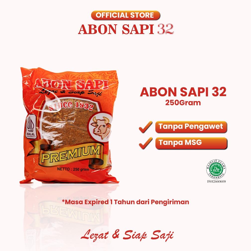 

Abon SAPI 32 250GR Pum Lezat dan siap saji Tanpa Pengawet