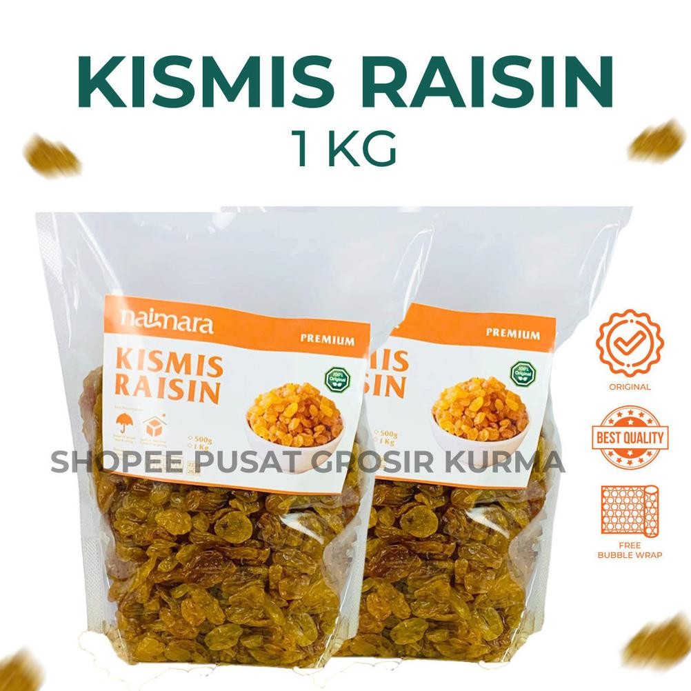 

Kismis Golden Raisin 1Kg / Kismis Asam Manis / Kismis Oleh-oleh haji 1 Kg