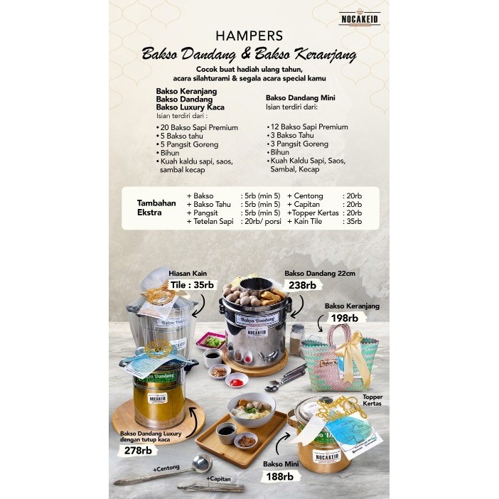 

Bakso Dandang , Hadiah Ulang Tahun, Hampers , Bakso Sapi Frozen Ready