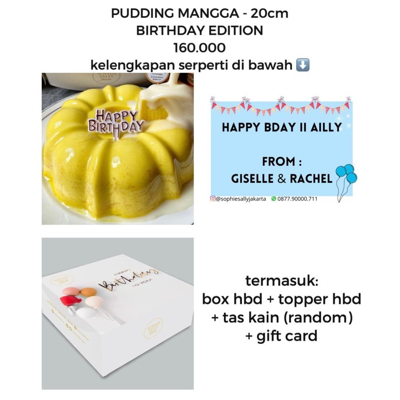 

Pudding Birthday Edition 20Cm - Ready Setiap Hari Terlaris