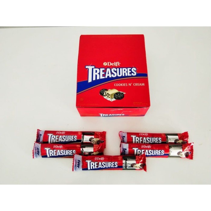 

1 Kotak Delfi Treasure Almond Atau Treasure Cookies Isi 24 Bungkus New