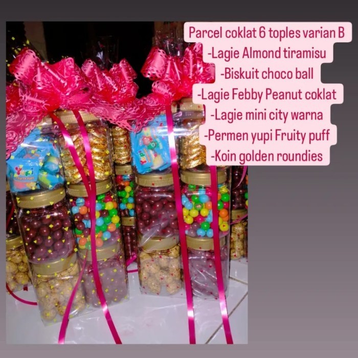 

Coklat Parcel Isi 6 Toples (200Ml/Toples) Ready