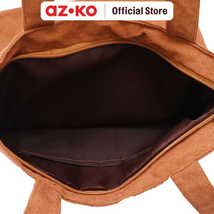 AZKO ATARU TOTE BAG CORDUROY - COKELAT