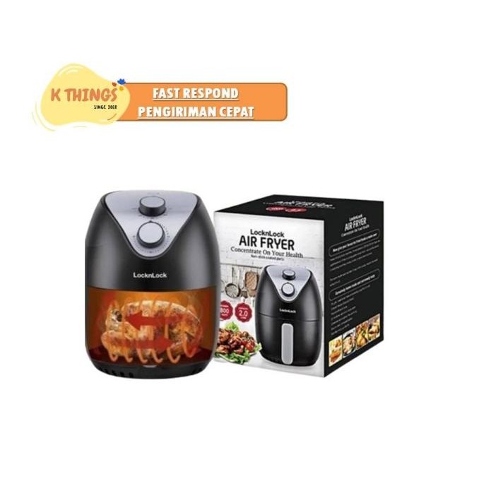 Lock&Lock Air Fryer Black Series Penggoreng Sehat Locknlock Kado Timmysandra78
