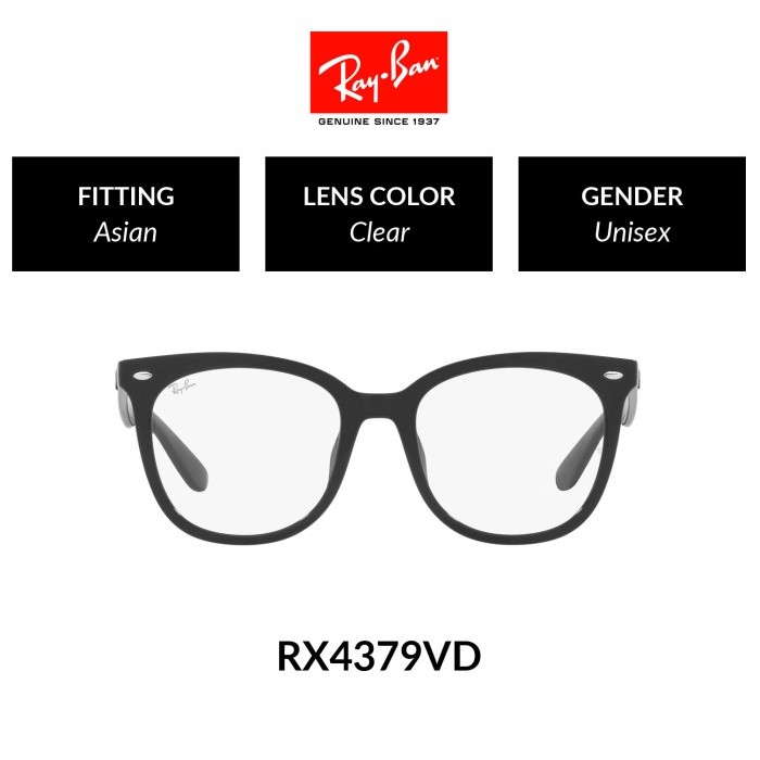 RAY-BAN Vista RX4379VD 2000 Asian Design Eyeglasses 48mm