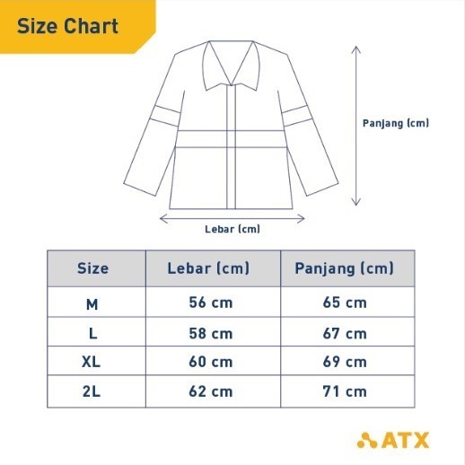 Wearpack Atasan Kemeja Safety Baju Safety Oren Kombinasi Navy ATX