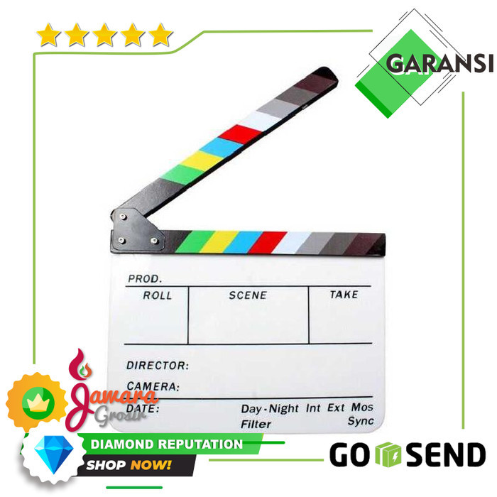 

Profesional Clapper Board Colorful Acrylic